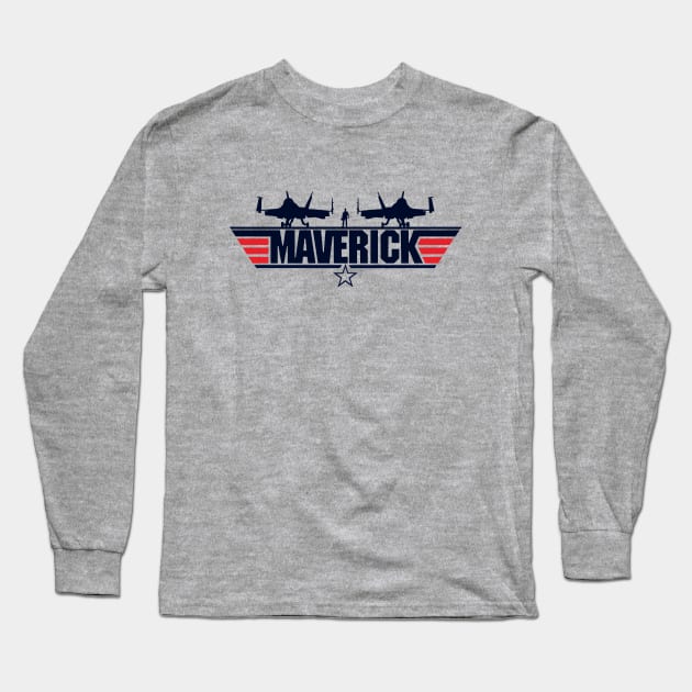 Top Gun Maverick Long Sleeve T-Shirt by Dmitrij Vitalis